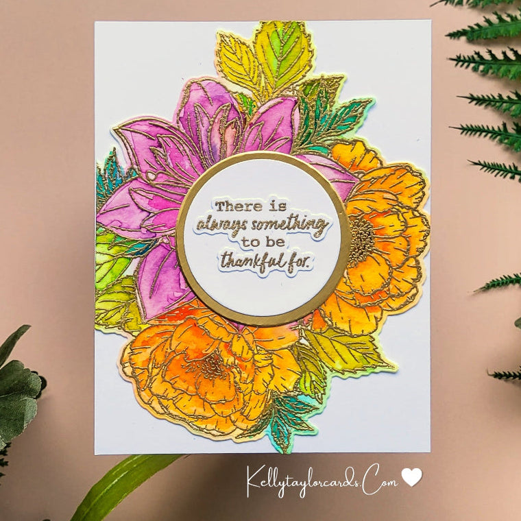 Honey Bee Gather And Give Thanks Dies hbds-699 Bright Always Something To Be Grateful For Card