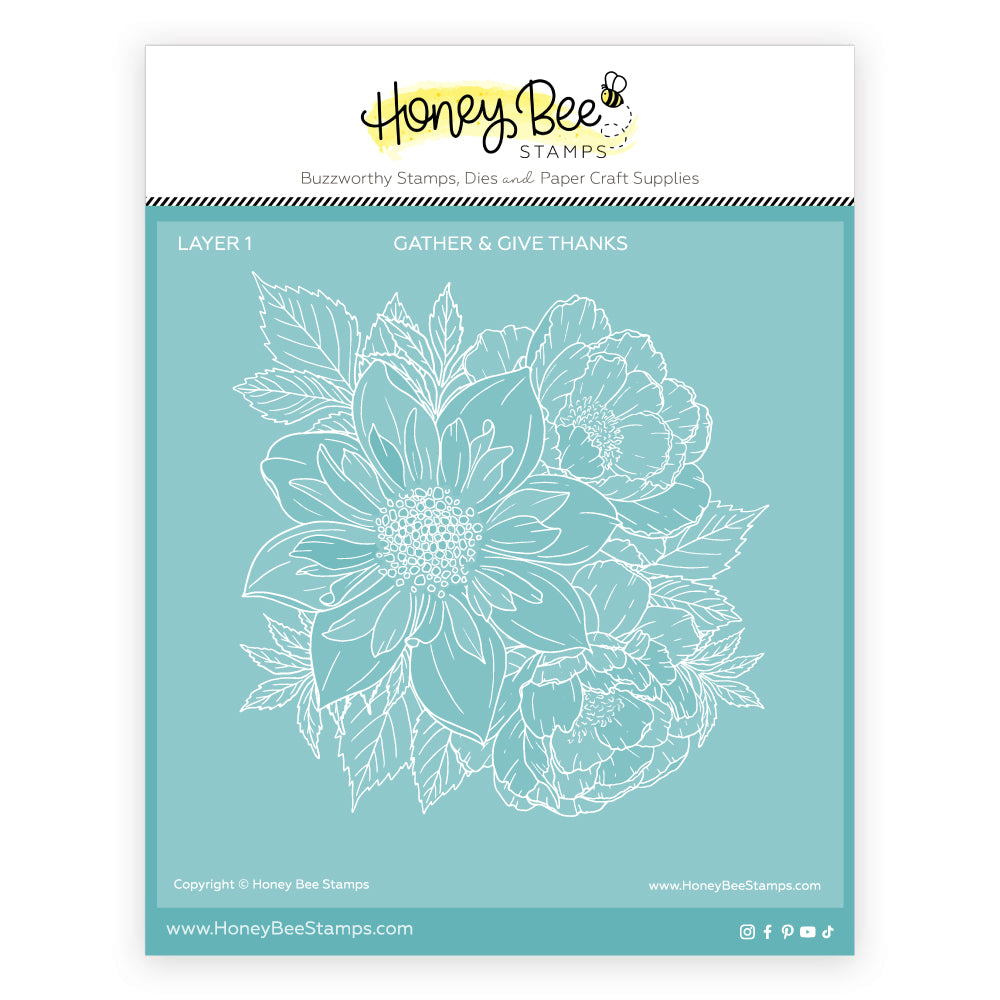Honey Bee Gather And Give Thanks Stencils hbsl-188 Packaging Image