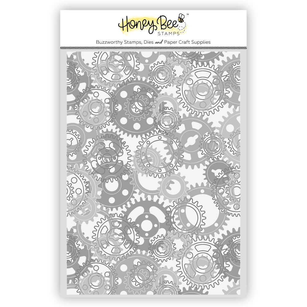 Honey Bee Gears 3D Embossing Folder hbef-031 In Packaging