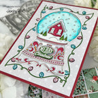 Honey Bee Gingerbread Gem Stickers hbgs-052 Christmas Snow Globe Card | color-code:ALT01