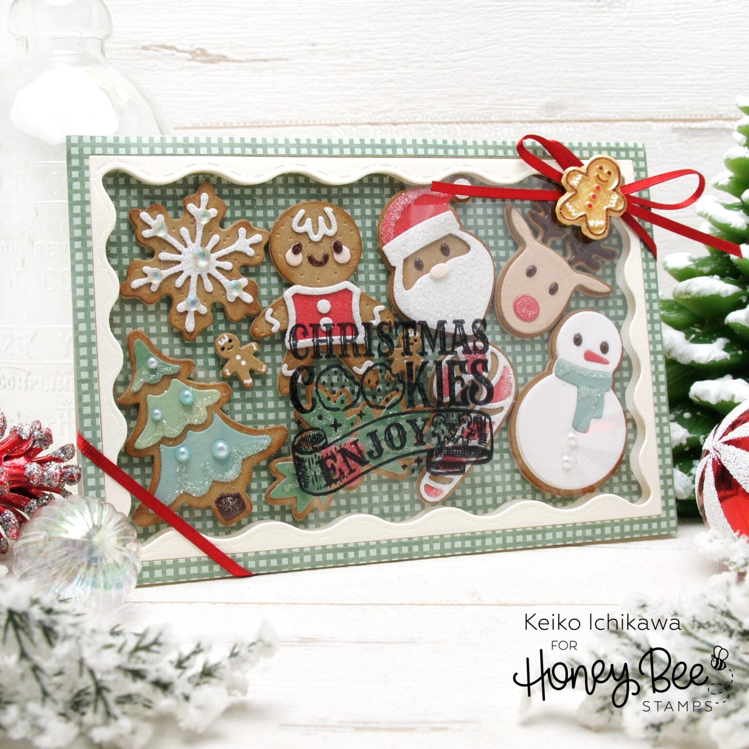 Honey Bee Gingerbread Wax Melts hbtl-wax26 Christmas Cookies Card | color-code:ALT01