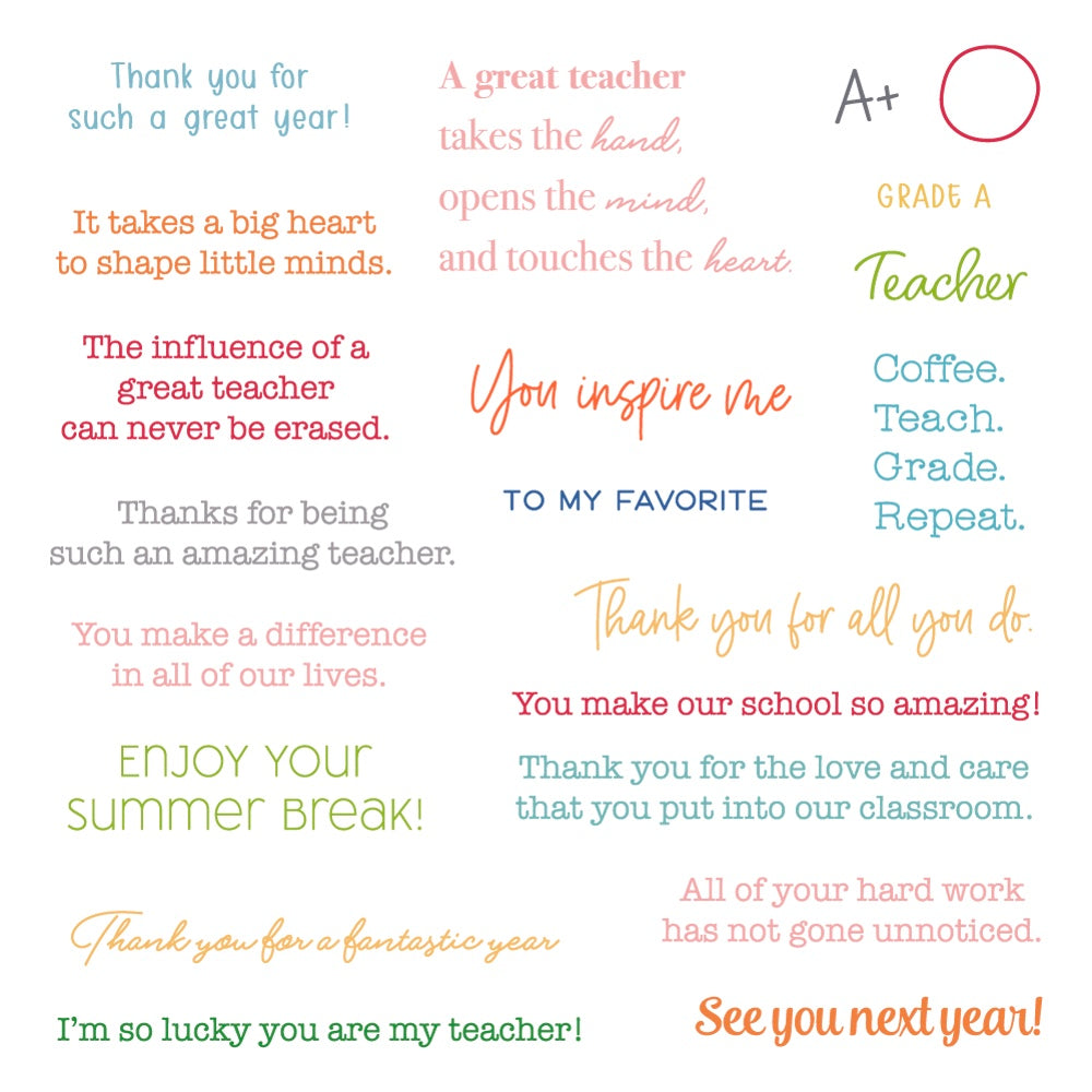 Honey Bee Grade A Teacher Clear Stamps hbst-667
