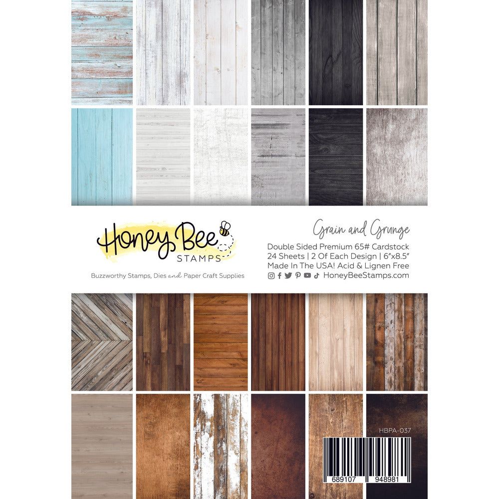 Honey Bee Grain And Grunge 6 x 8.5 Paper Pad hbpa-037