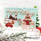 Honey Bee Great Greetings Holiday Dies hbds-gghol Christmas Cookie Town Scene Card | color-code:ALT02