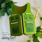 Honey Bee Great Man Clear Stamps hbst-676 Fishing Vest Card
