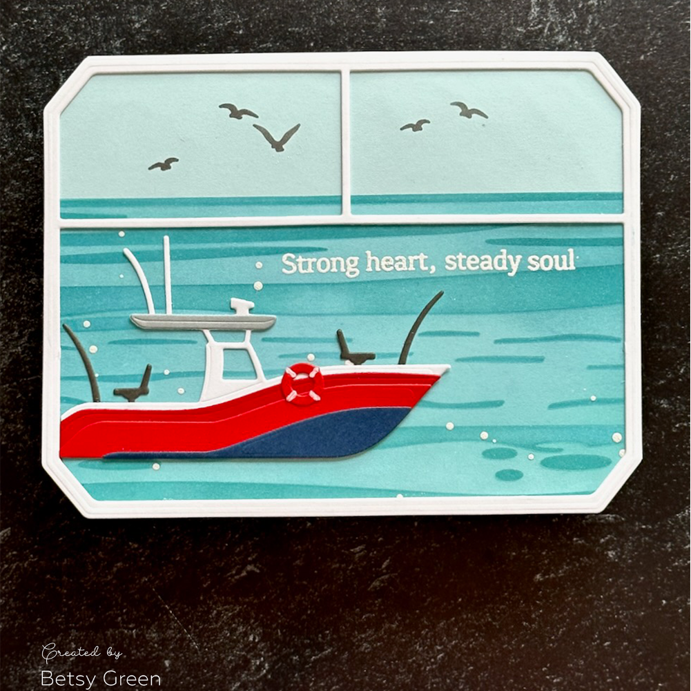 Honey Bee Great Man Dies hbds-676 Masculine Boat Encouragement Card