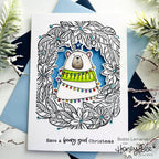 Honey Bee HOLIDAY WREATH Clear Stamp Set hbst-464 Bobbi Lemanski Beary Good Christmas Card