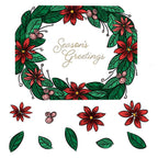 Honey Bee HOLIDAY WREATH Clear Stamp Set hbst-464 mock up in color