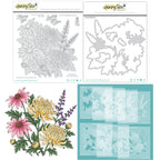 Honey Bee Harvest Bloom Clear Stamps Dies And Stencils Bundle