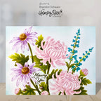 Honey Bee Harvest Blooms Dies hbds-698 Missing You Card