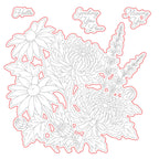 Honey Bee Harvest Blooms Dies hbds-698 Sample Image