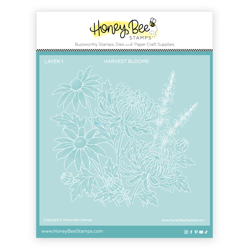 Honey Bee Harvest Blooms Stencils hbsl-187 Packaging Image