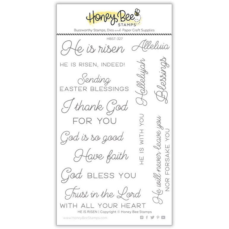 Honey Bee He is Risen Clear Stamp Set hbst-327