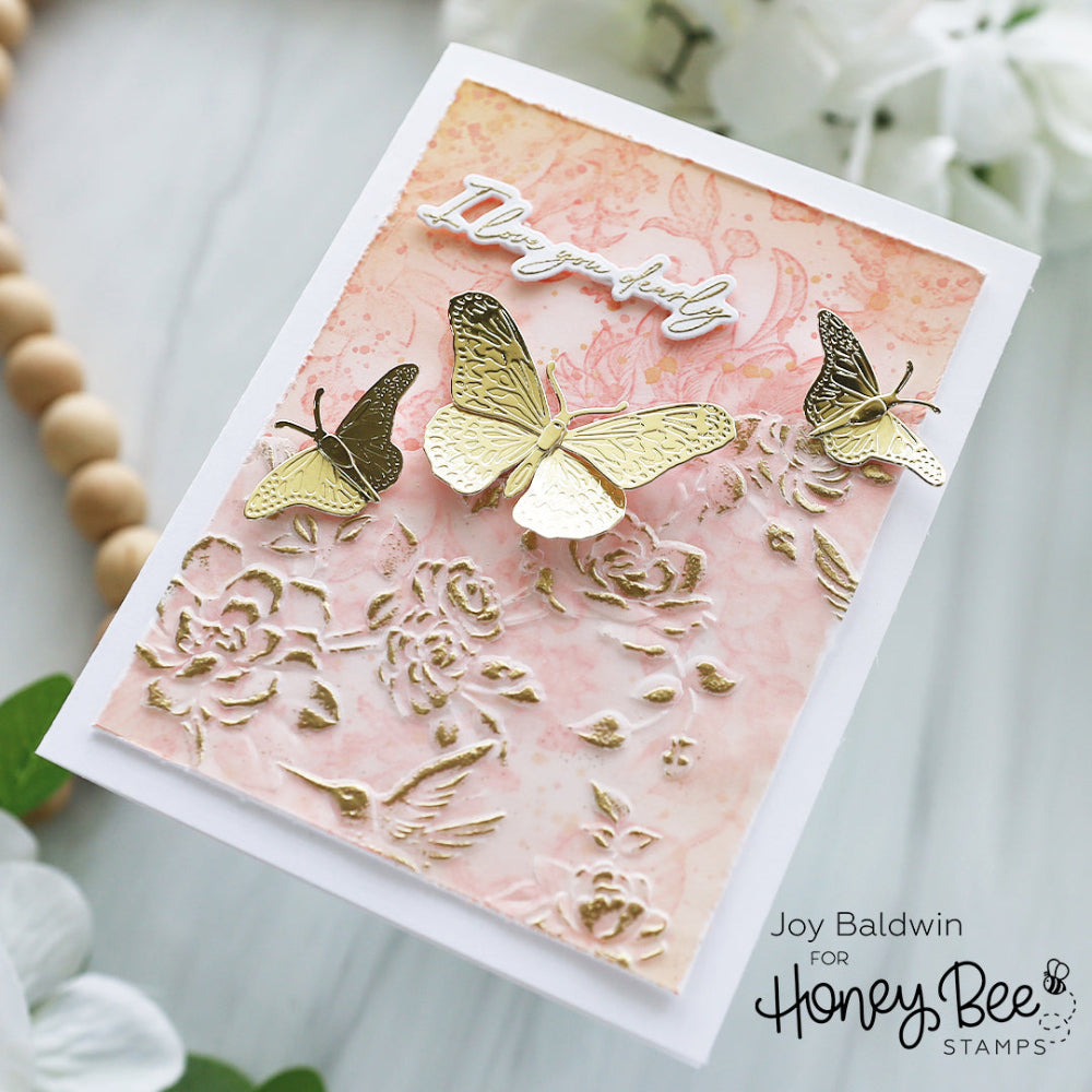Honey Bee Heartfelt Condolences Stamps And Dies Bundle I Love You Dearly Card