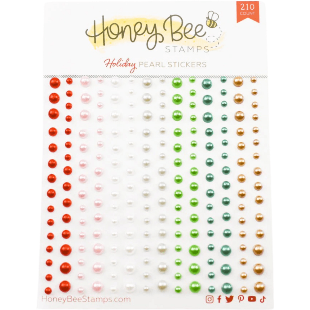 Honey Bee Holiday Pearl Stickers hbgs-prl07