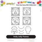 Honey Bee Holly Jolly Frames STAMPtember Exclusive Stamps 2489ssc