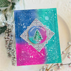 Honey Bee Holly Jolly Frames STAMPtember Exclusive Stamps 2489ssc Christmas Card Blues