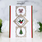 Honey Bee Holly Jolly Frames STAMPtember Exclusive Stamps 2489ssc Christmas Card Classic | color-code:ALT07