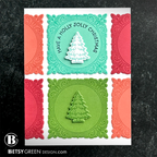 Honey Bee Holly Jolly Frames STAMPtember Exclusive Stamps 2489ssc Christmas Card Colorful