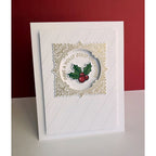 Honey Bee Holly Jolly Frames STAMPtember Exclusive Stamps and Dies Christmas Card Classic Holly