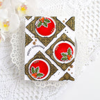Honey Bee Holly Jolly Frames STAMPtember Exclusive Stamps and Dies Christmas Card Classic Red and Gilded | color-code:ALT04