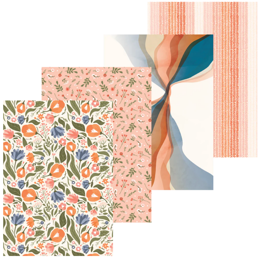 Honey Bee Homestead Hues 6 x 8.5 Paper Pad hbpa-065 Corals