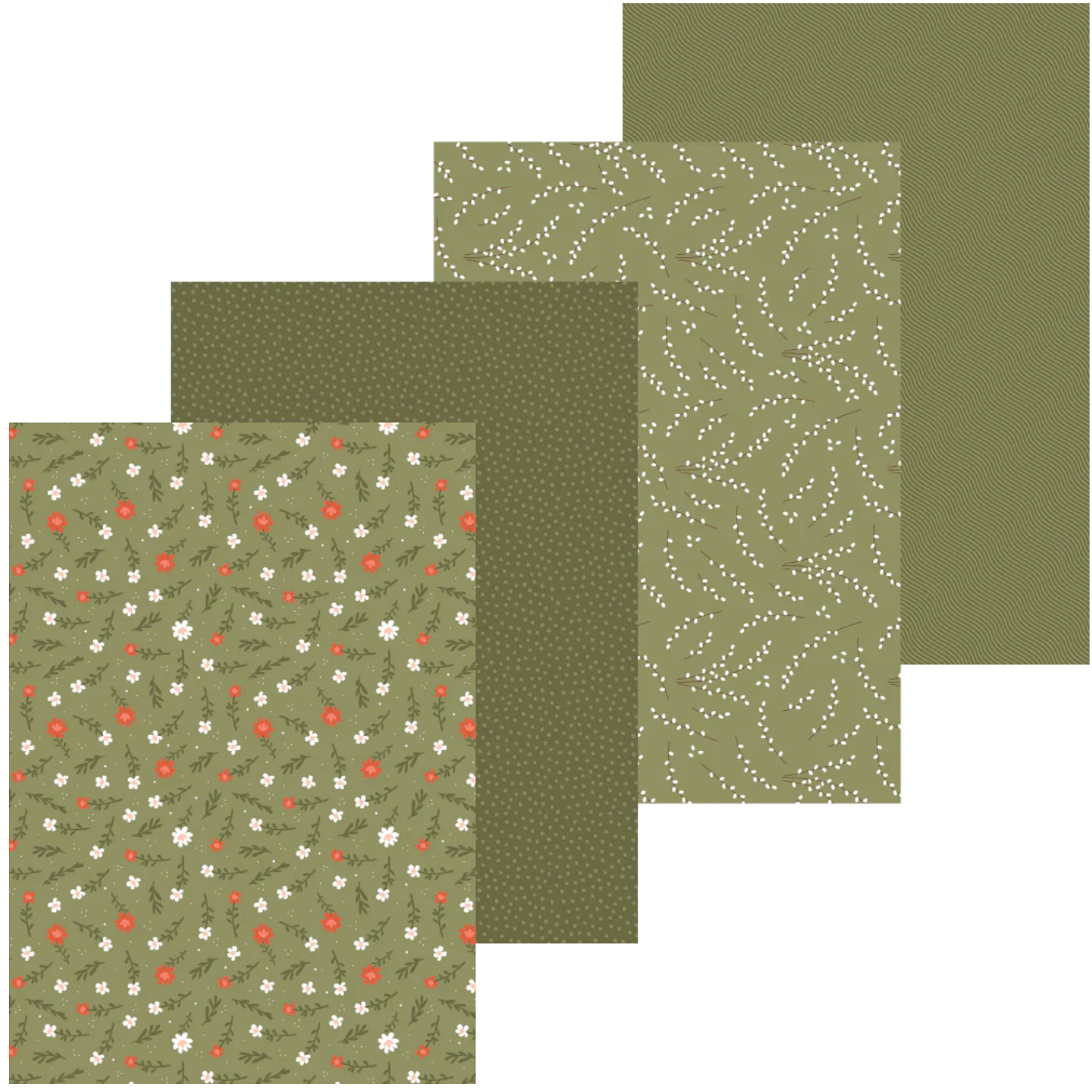 Honey Bee Homestead Hues 6 x 8.5 Paper Pad hbpa-065 Greens