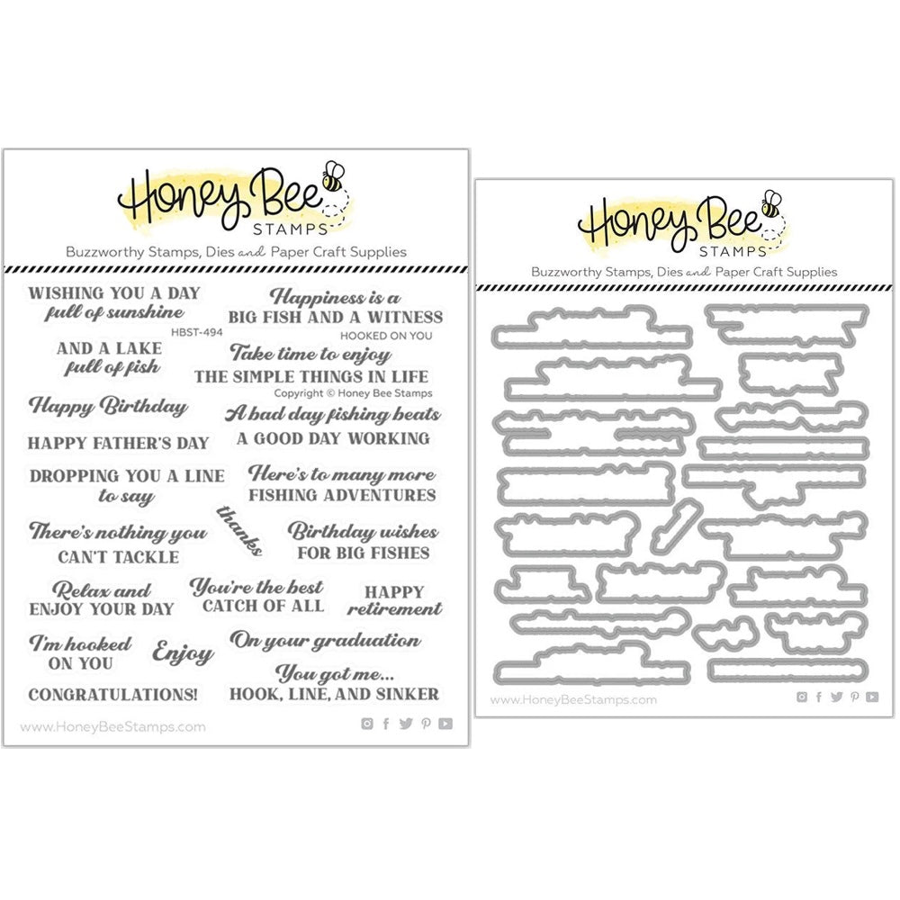 Honey Bee Hooked On You Clear Stamps And Dies Bundle – Simon Says Stamp