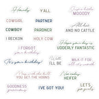 Honey Bee Howdy Y'all Clear Stamps And Dies Bundle Sentiments