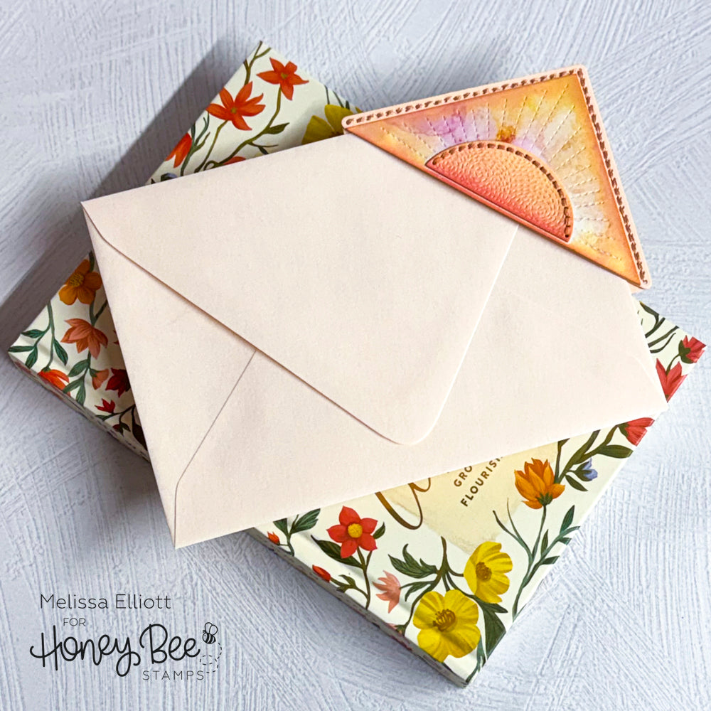 Honey Bee In Stitches Bookmarked Love And Light Dies hbds-lvlbkis Floral Card