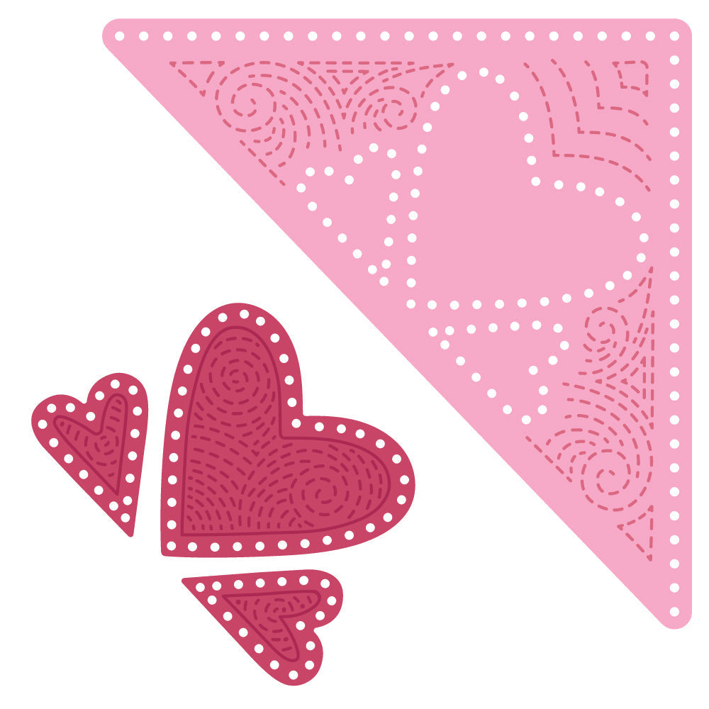 Honey Bee In Stitches Bookmarked Love And Light Dies hbds-lvlbkis Hearts