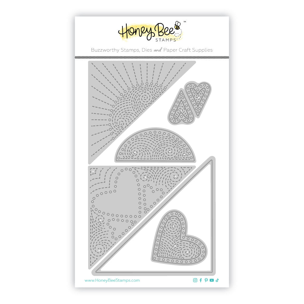 Honey Bee In Stitches Bookmarked Love And Light Dies hbds-lvlbkis Packaging Image
