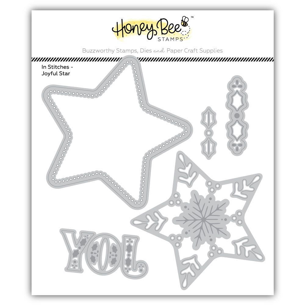 Honey Bee In Stitches Joyful Star Dies hbds-jyflstis Packaging Image