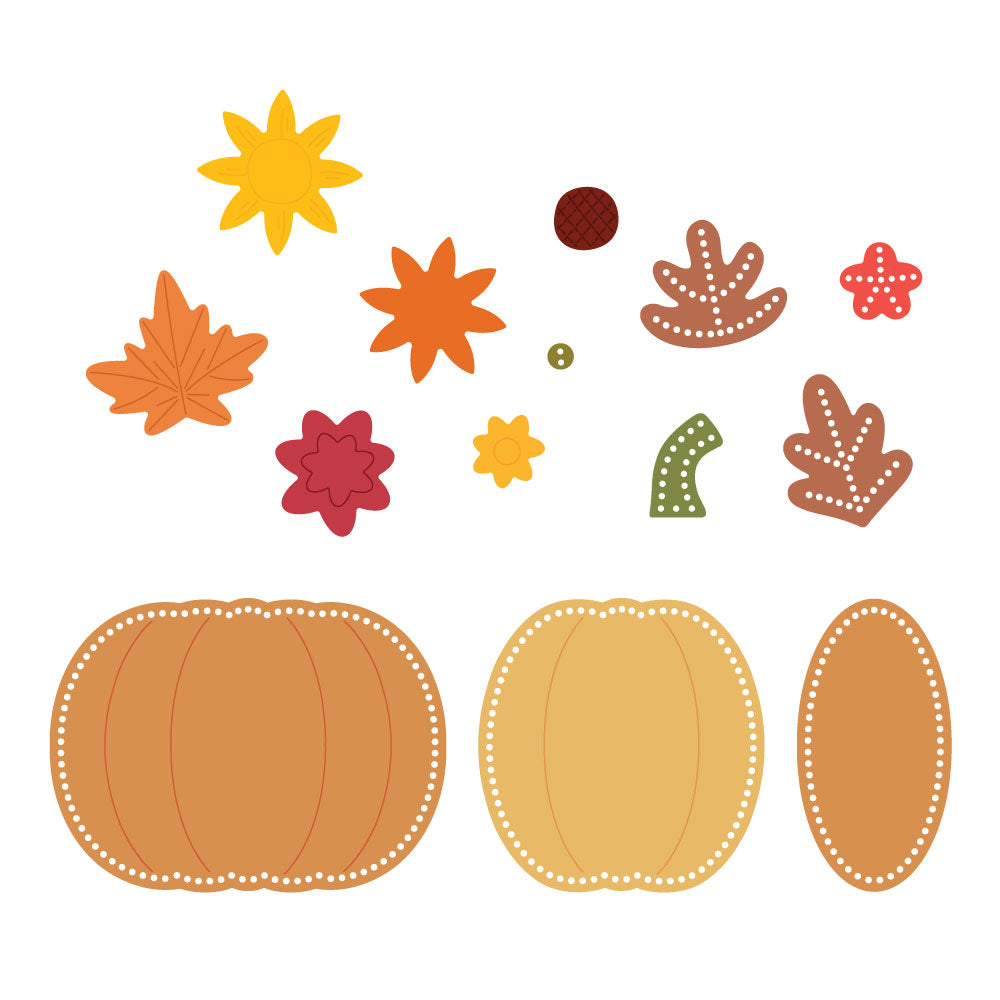 Honey Bee In Stitches Pumpkin Dies hbds-pmpkis Thanksgiving Autumn Images
