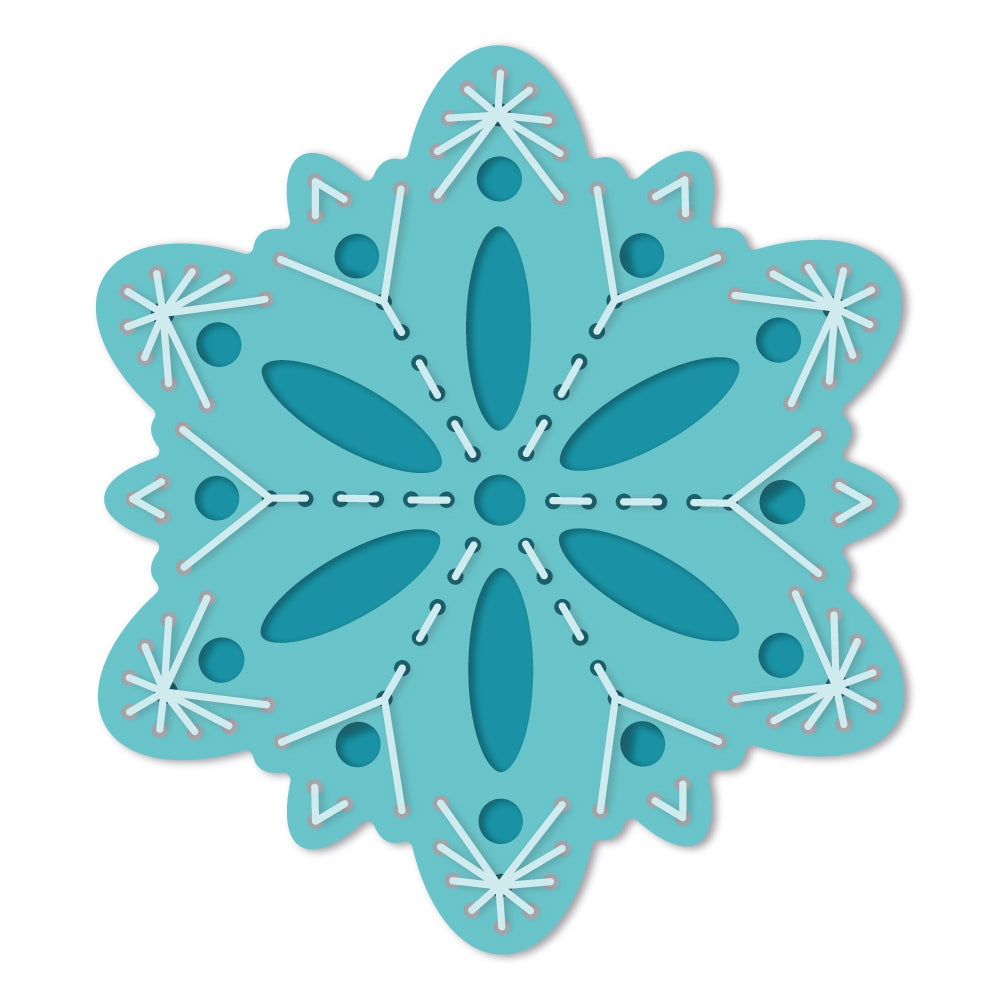 Honey Bee In Stitches Snowflakes Dies hbds-snflis