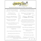Honey Bee Inside Birthday Sentiments Clear Stamp Set hbst-331