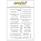 Honey Bee Inside Kindness Sentiments Clear Stamp Set hbst-400