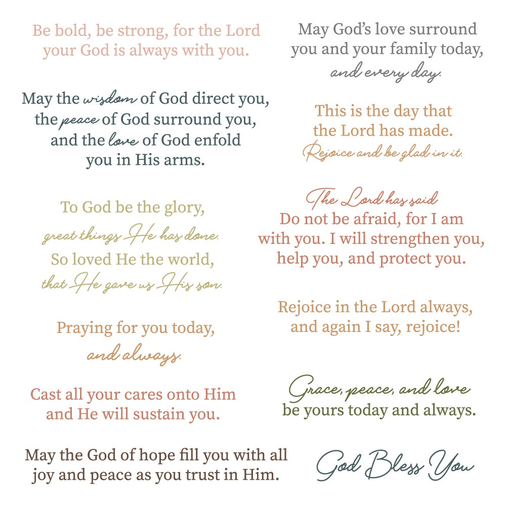 Honey Bee Inside Sentiments God's Love Clear Stamps And Dies Bundle HBST-673-Color-Sample-1