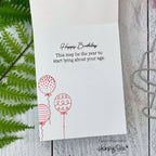 Honey Bee Inside Snarky Birthday Sentiments Clear Stamps And Dies Bundle Happy Birthday This may be the year to start lying about your age Carol Hintermeier Card inside