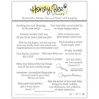 Honey Bee Inside Welcome Baby Sentiments Clear Stamp Set hbst-441
