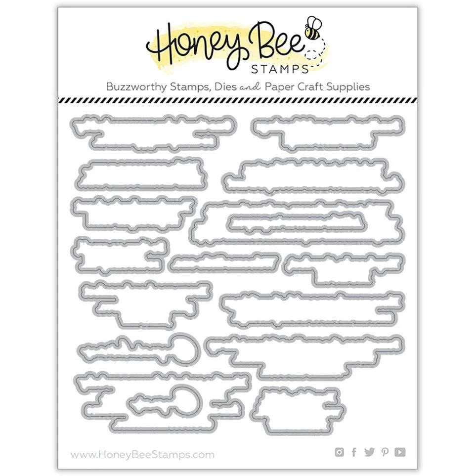 Honey Bee Inside Welcome Baby Sentiments Clear Stamps And Dies Bundle hbds-441 Wafer-thin Dies Alone in Package