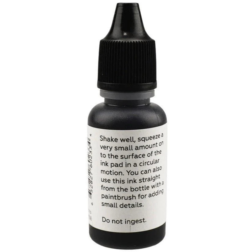 Honey Bee Intense Black Ink Pad And Reinker Bundle Back of Reinker