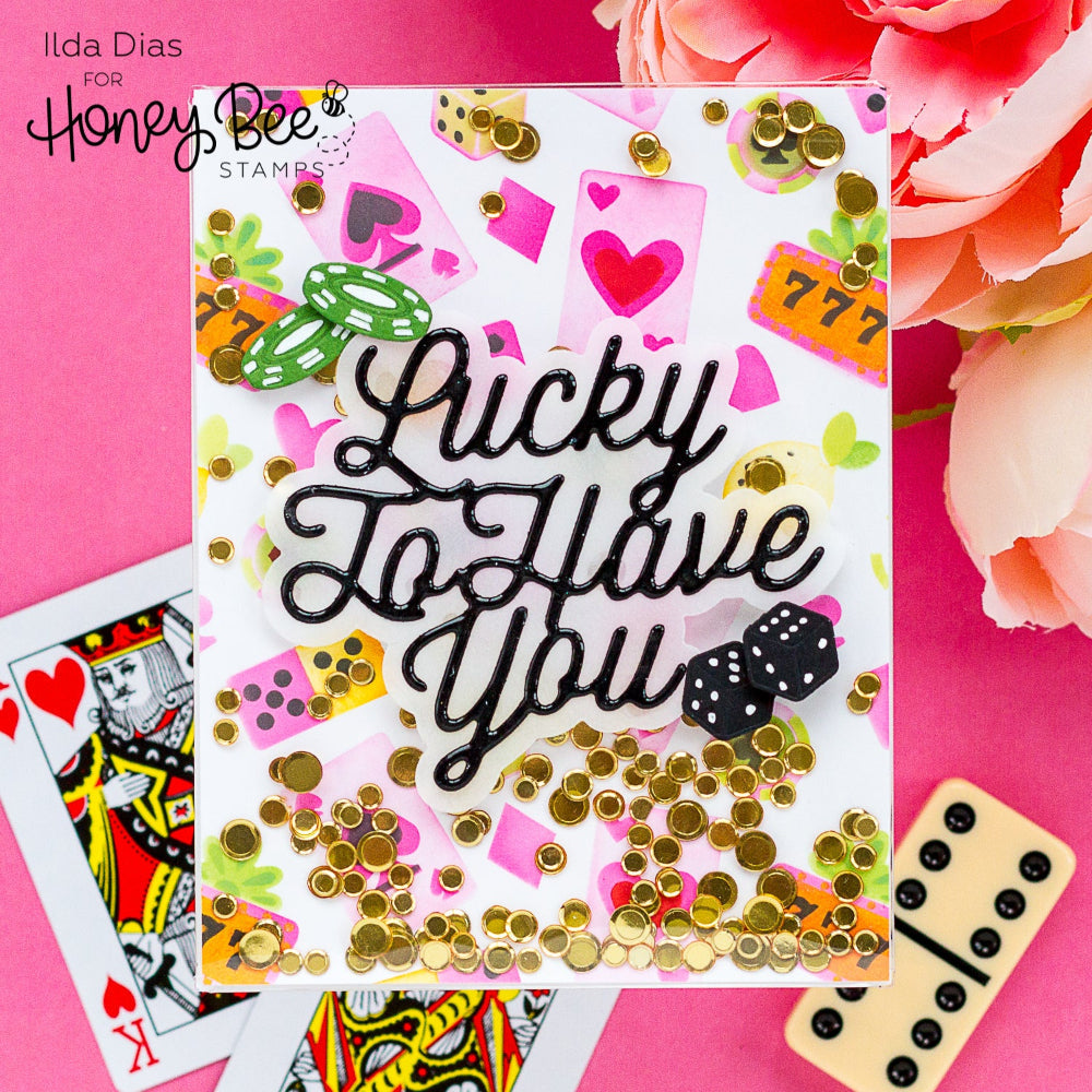 Honey Bee Jackpot Dies And Stencils Bundle Casion Lucky Card