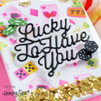 Honey Bee Jackpot Dies And Stencils Bundle Lucky Casino Card