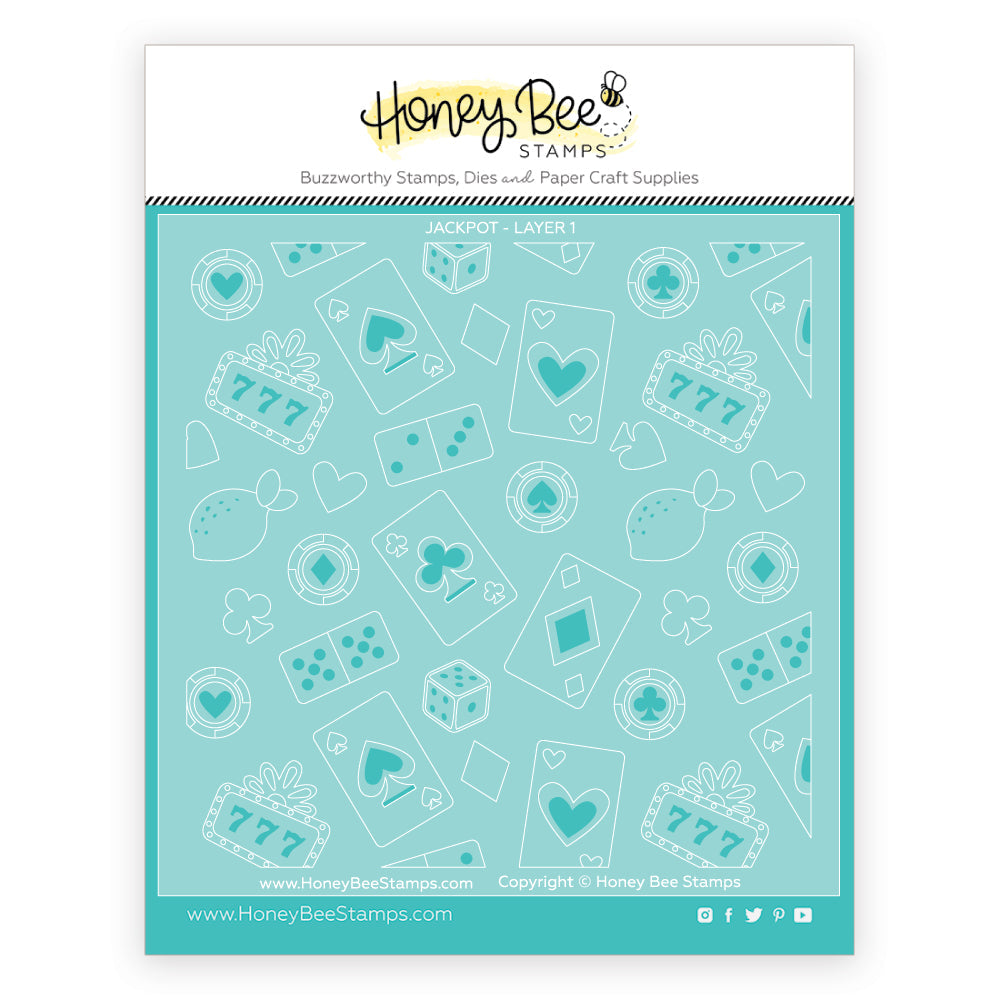 Honey Bee Jackpot Dies And Stencils Bundle Mock Up Set of 6 in Pack