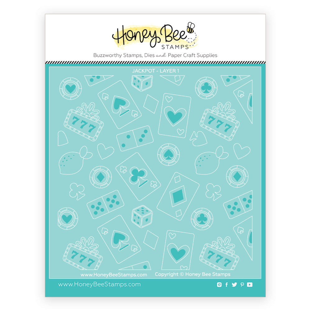 Honey Bee Jackpot Layering Stencils hbsl-163 Packaging View