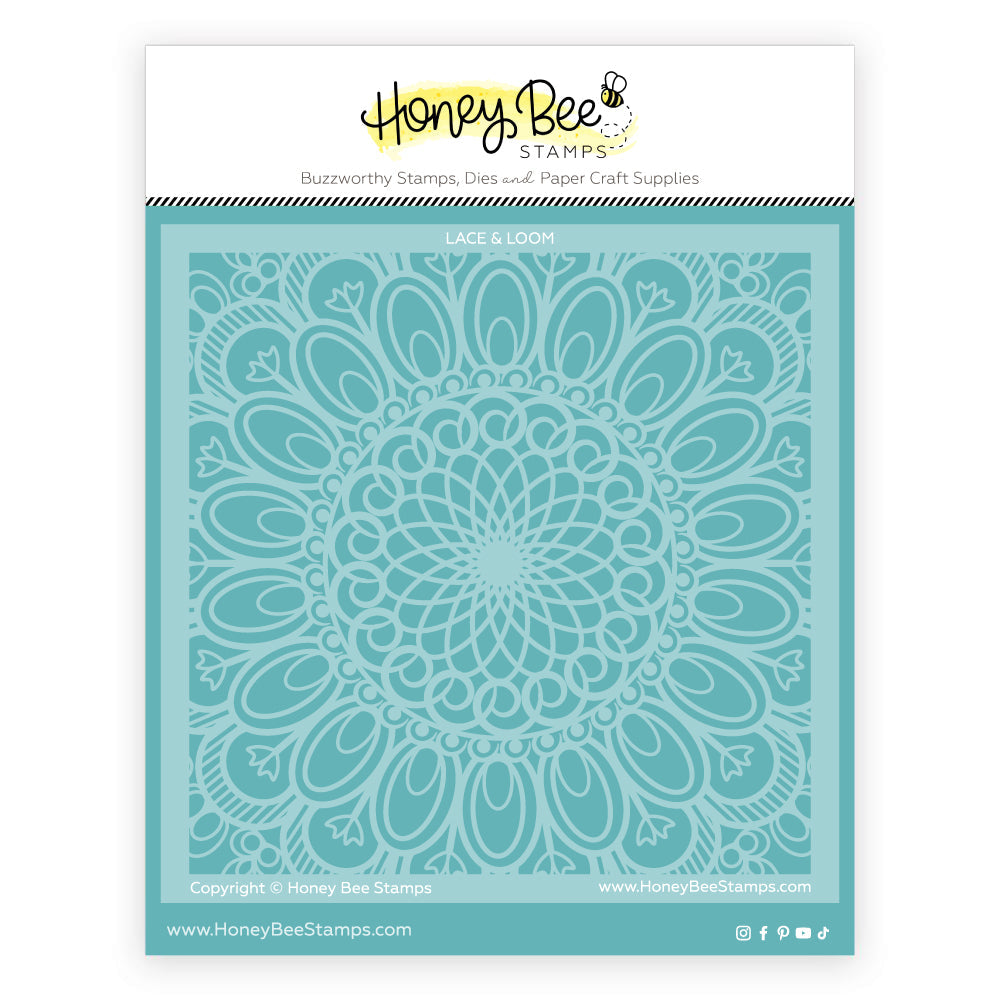 Honey Bee Lace And Loom Background Stencil hbsl-171 Product Image