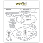 Honey Bee Laurel Wishes Clear Stamps And Dies Bundle HBDS-708 Packaged
