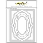 Honey Bee Laurel Wishes Clear Stamps And Dies Bundle HBDS-LWSHL layering frames in package