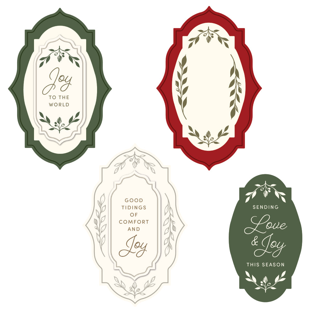 Honey Bee Laurel Wishes Clear Stamps hbst-708 Christmas Frames